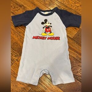 Vintage Disney Store Mickey Mouse Kids One Piece Romper
